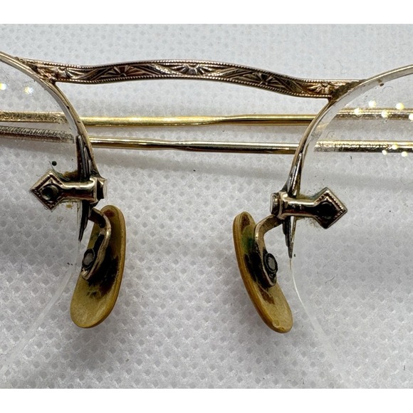Vintage AO American Optical Rimless Eyeglass Frames 1/10 12K Gold Filled Cable - Picture 10 of 10